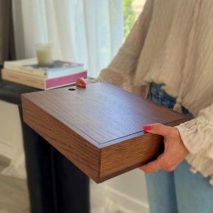 Large Oak Keepsake Box with Sliding Lid