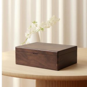 Premium Walnut Wood Keepsake Storage Box